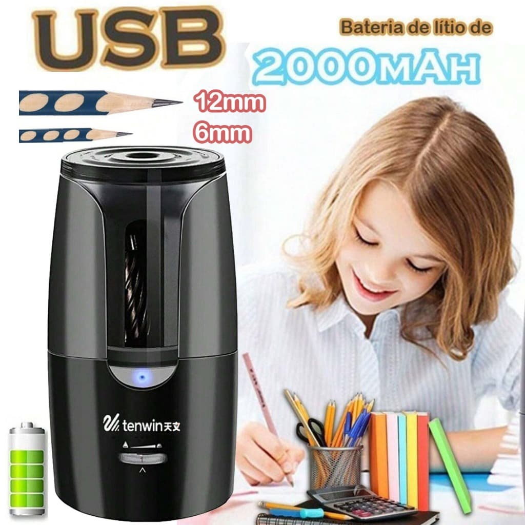 MEDOOSI-Apontador De Lápis Elétrico USB Automático/Material De Papelaria Para De Cor Mecânica Crianças Artistas
