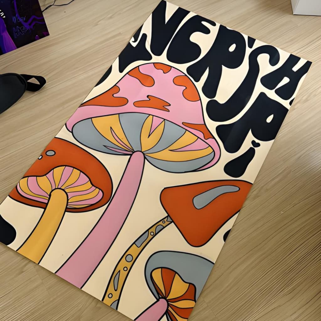 Tapete Decorativo Aestetic 118x70cm Antiderrapante Sala, Quarto e Escritório