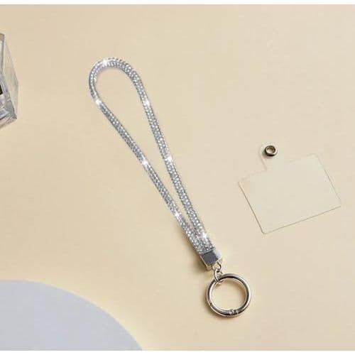 Cordão Strap Para Celular Brilho Strass Moda para maos