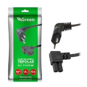 Cabo Rádio Gravador Tipo 8 2X0,75mm 1,5 metro 90° nas Duas Pontas