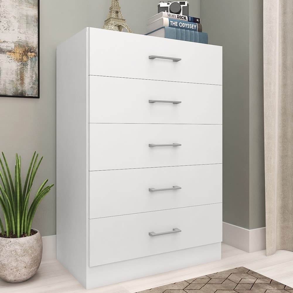 Cômoda para Quarto com 5 Gavetas  Aruba Compacta Shark Móveis