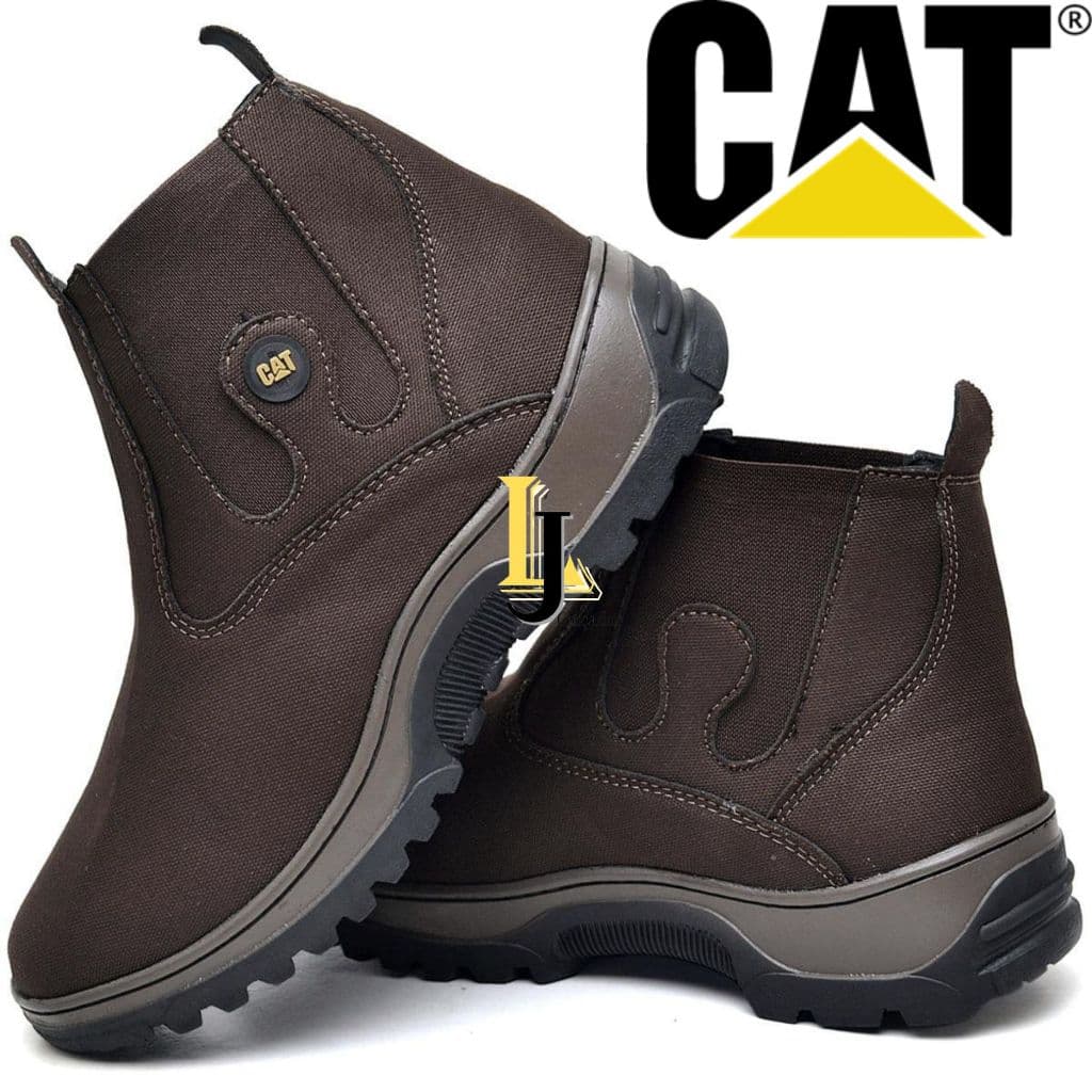 Botina Masculina Caterpillar Bota Texana Calce Facil Trabalho Trilha