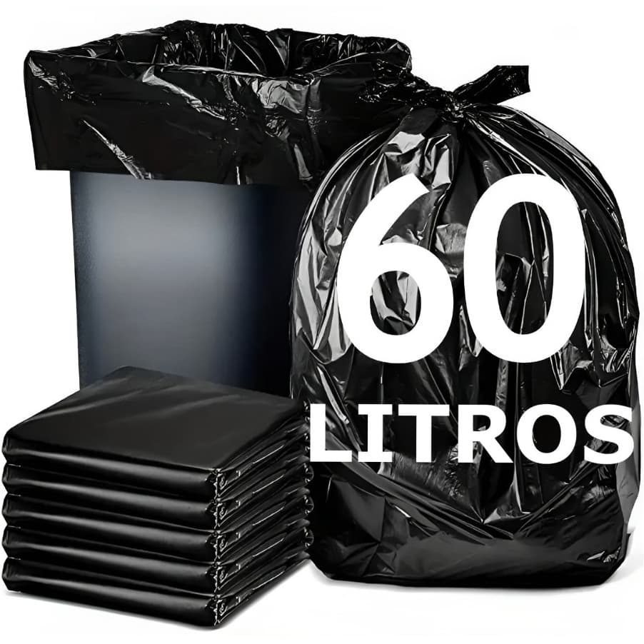 Saco de lixo 60 Litros 100 ou 50 unidades frete gratis Direto da fábrica