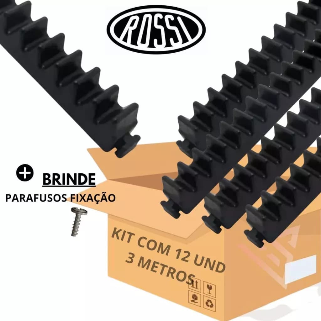 Kit 12 Gomo de Cremalheira para Portão Deslizante ROSSI 3 metros