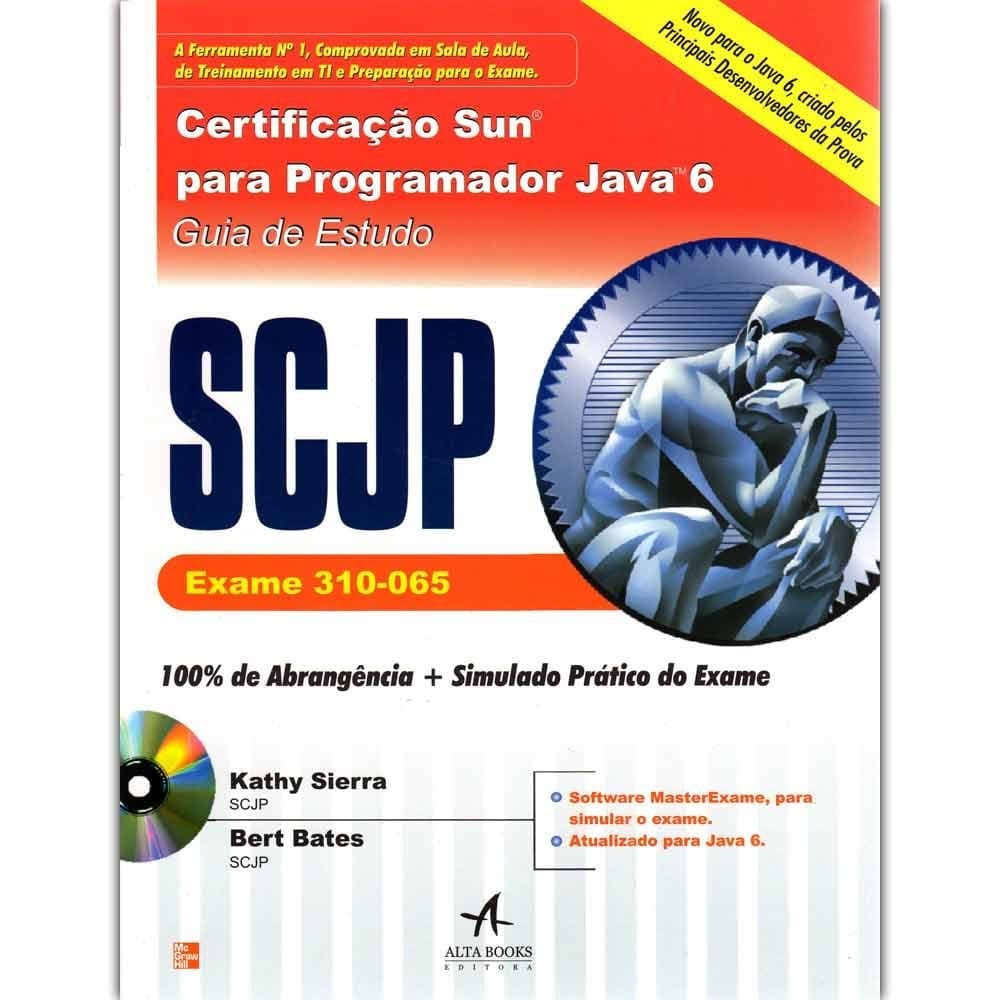 Livro Raro Certificação Sun Para Programador Java 6. Guia Estudo (+ CD) Prova Certificação Java SCJP