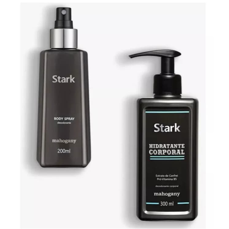 Kit Stark Mahogany Desodorante Spray 200ml + Hidratante Corporal 300ml