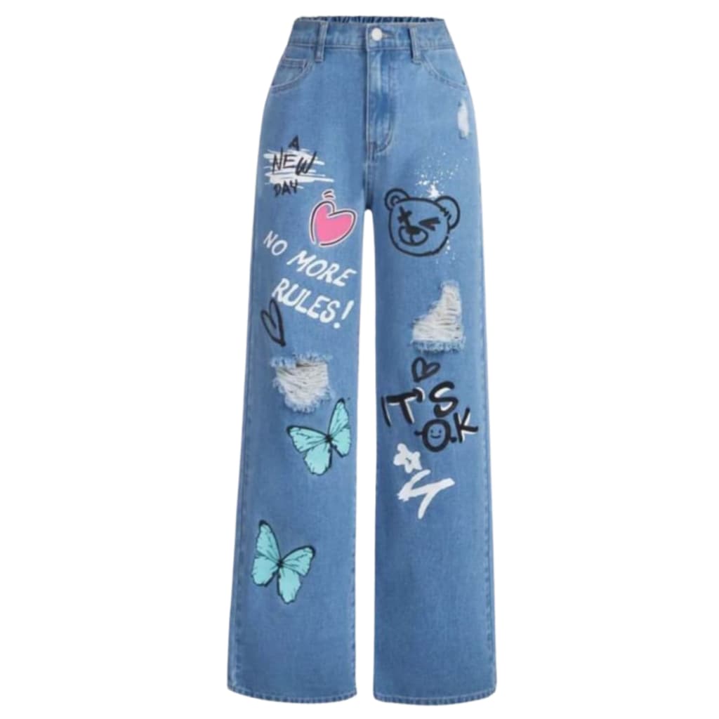 Calça Jeans Menina Infantil Juvenil Pantalona Wide Leg Premium