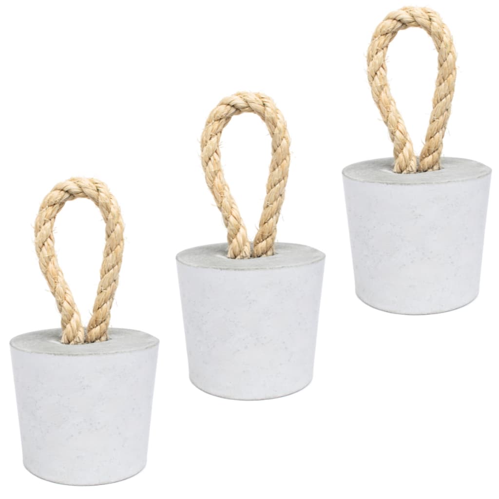 Kit 3 Pesos de Porta Decorativo1,3Kg Concreto com Base Anti Risco