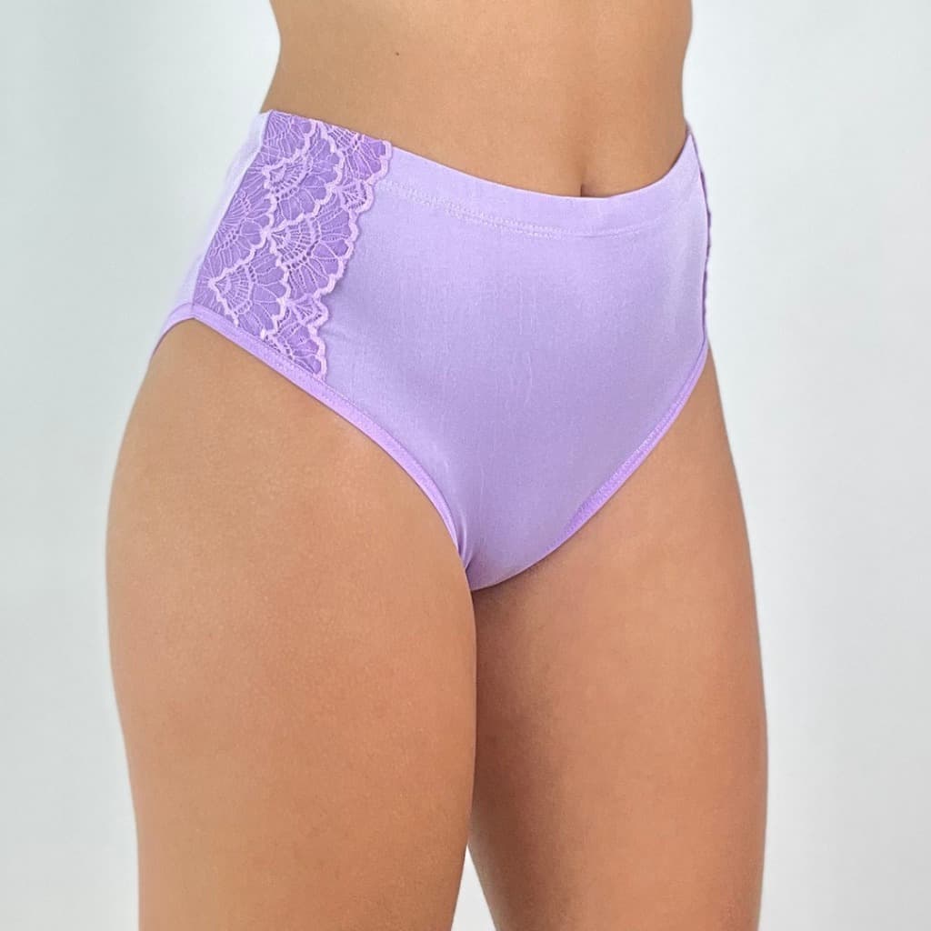 Kit Calcinhas Senhora Cós Alto Conforto Tangão Com Renda