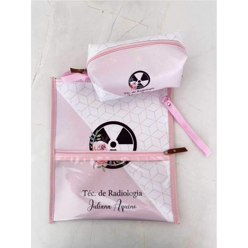 KIT PORTA JALECO + NECESSAIRE PERSONALIZADO - profissão radiologia
