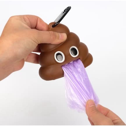 Porta Saquinho Coletor Divertido Para PET Com 1 Refil Saquinho