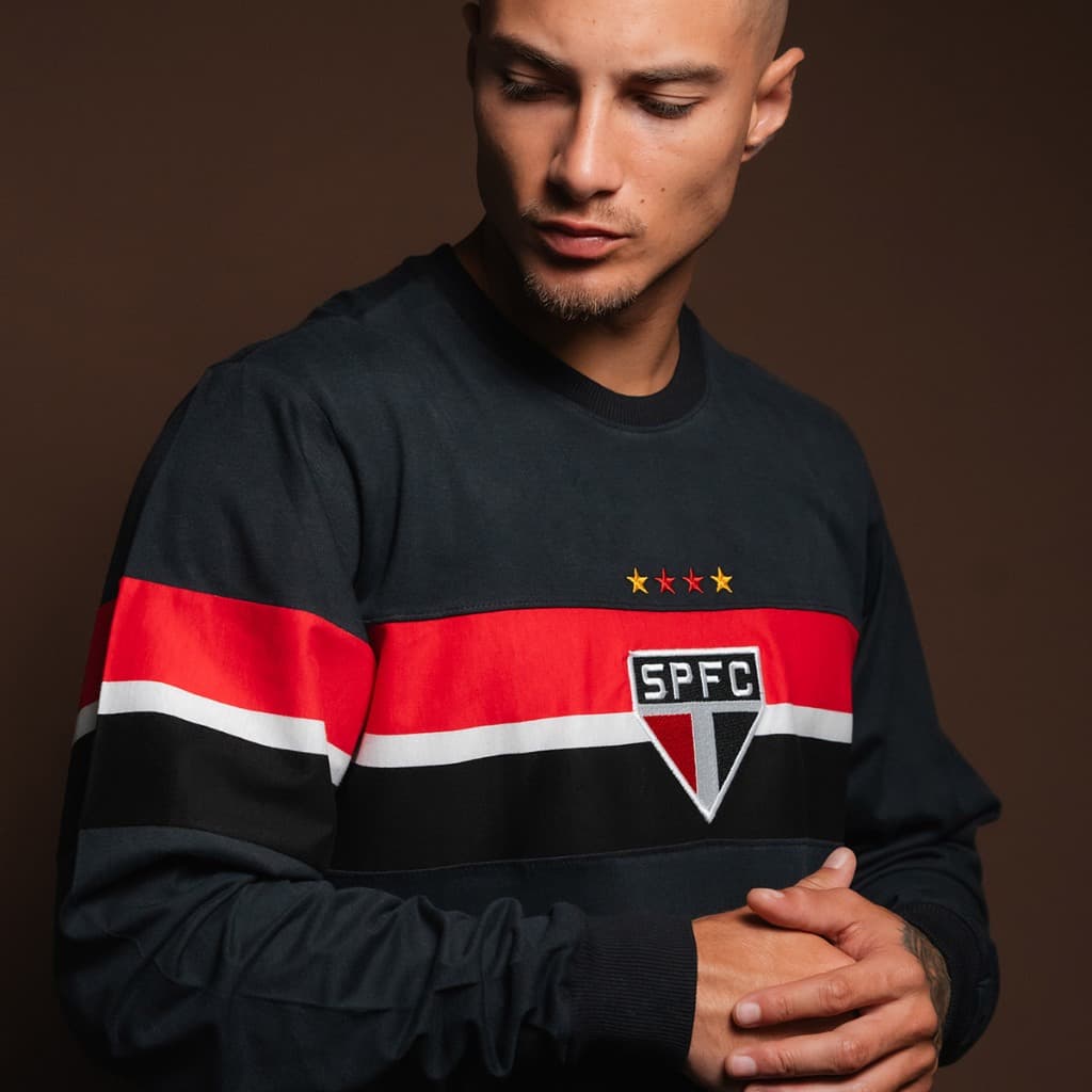 Camisa São Paulo 2005 Retrô Mundial Rogério Ceni Manga Longa Oficial