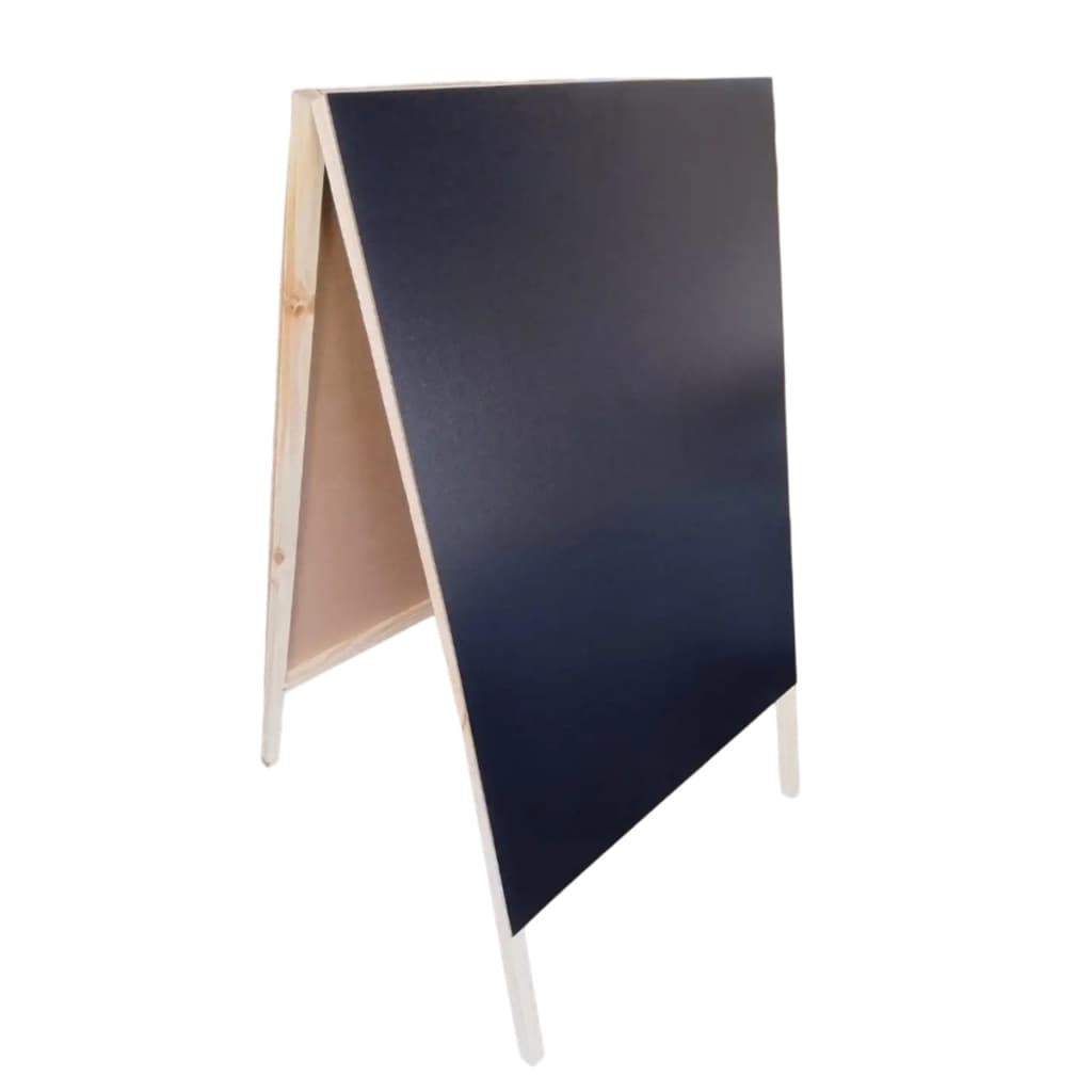 Cavalete Calçada Cardápio Lousa Preta 100x60cm Moldura Natural Gv Office