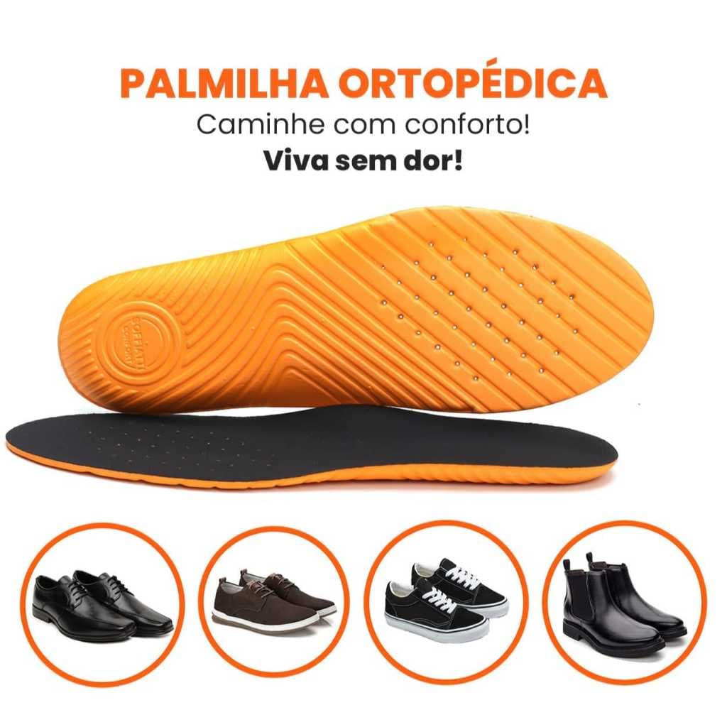 Palmilhas Ortopedica Anatomica P.U em Gel Super Confortavel Linha Confort Resistente do 33 ao 46
