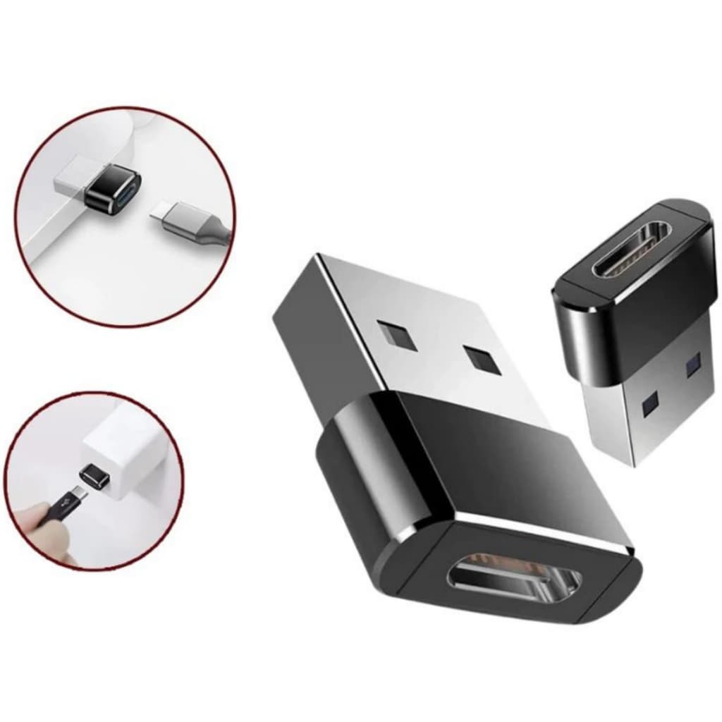 Adaptador Usb-C Fêmea Para Usb 2.0 Macho – Conecte Dispositivos Usb-C Em Portas Usb