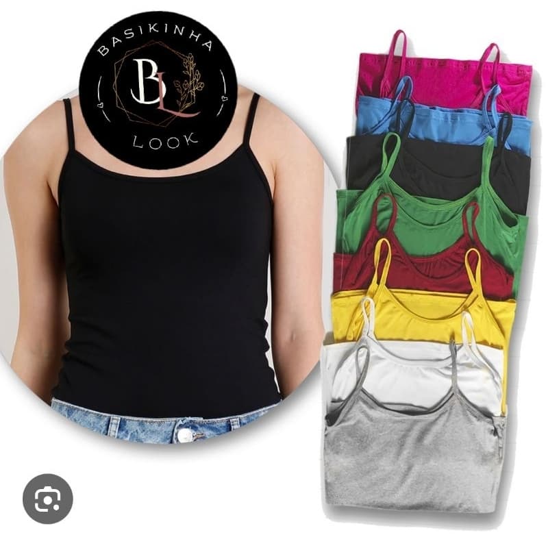 Kit COM 10 Blusa  Regata Alcinha Em Malha sued