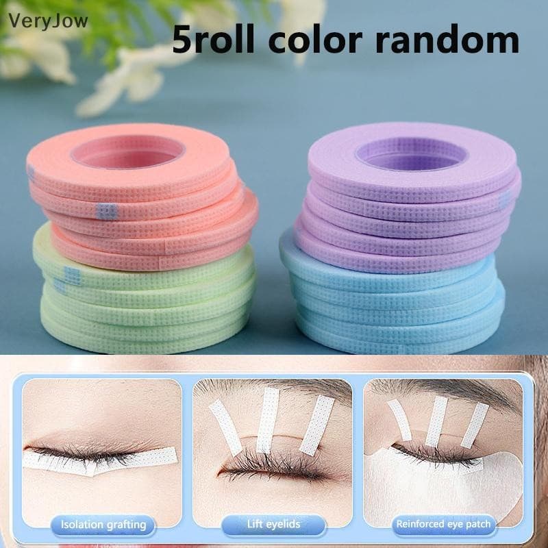 5 Rolos De Fita De Extensão De Cílios De 4 Mm Ferramentas De Maquiagem Para Os Olhos Micropore Acessórios Prof