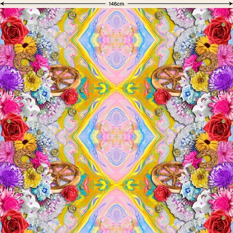 Cetim Digital Floral Barrado Rosa - Sku: 985712_CIG_017_02_barrado