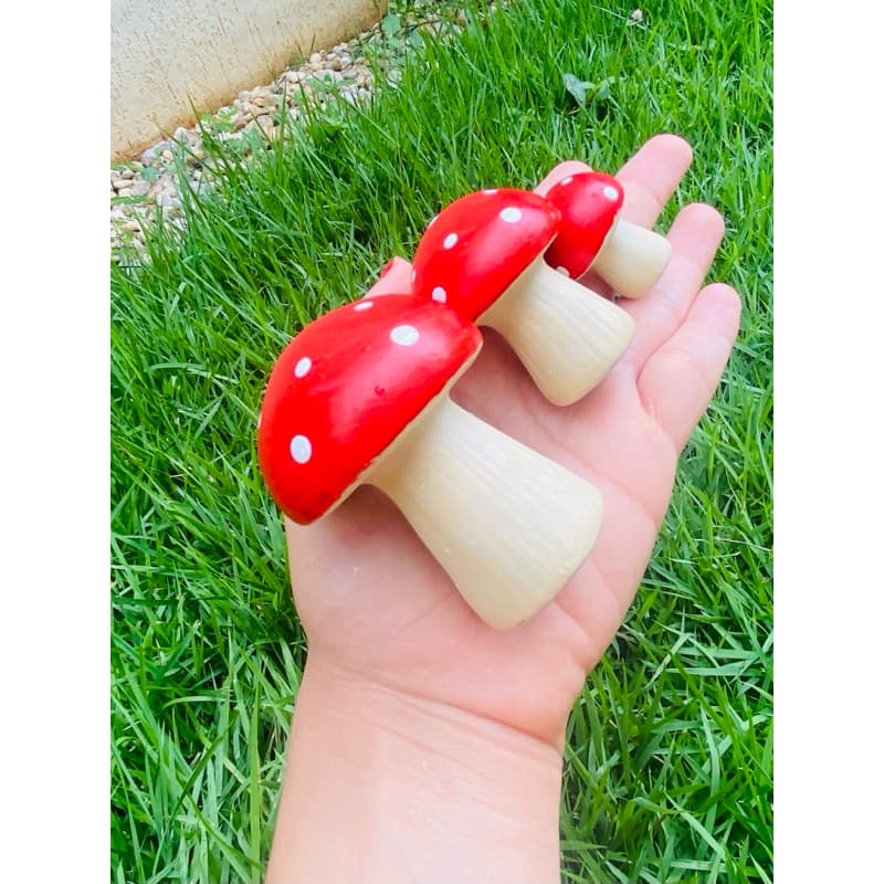 Miniatura Trio de Cogumelos Terrário Decoração de Jardim