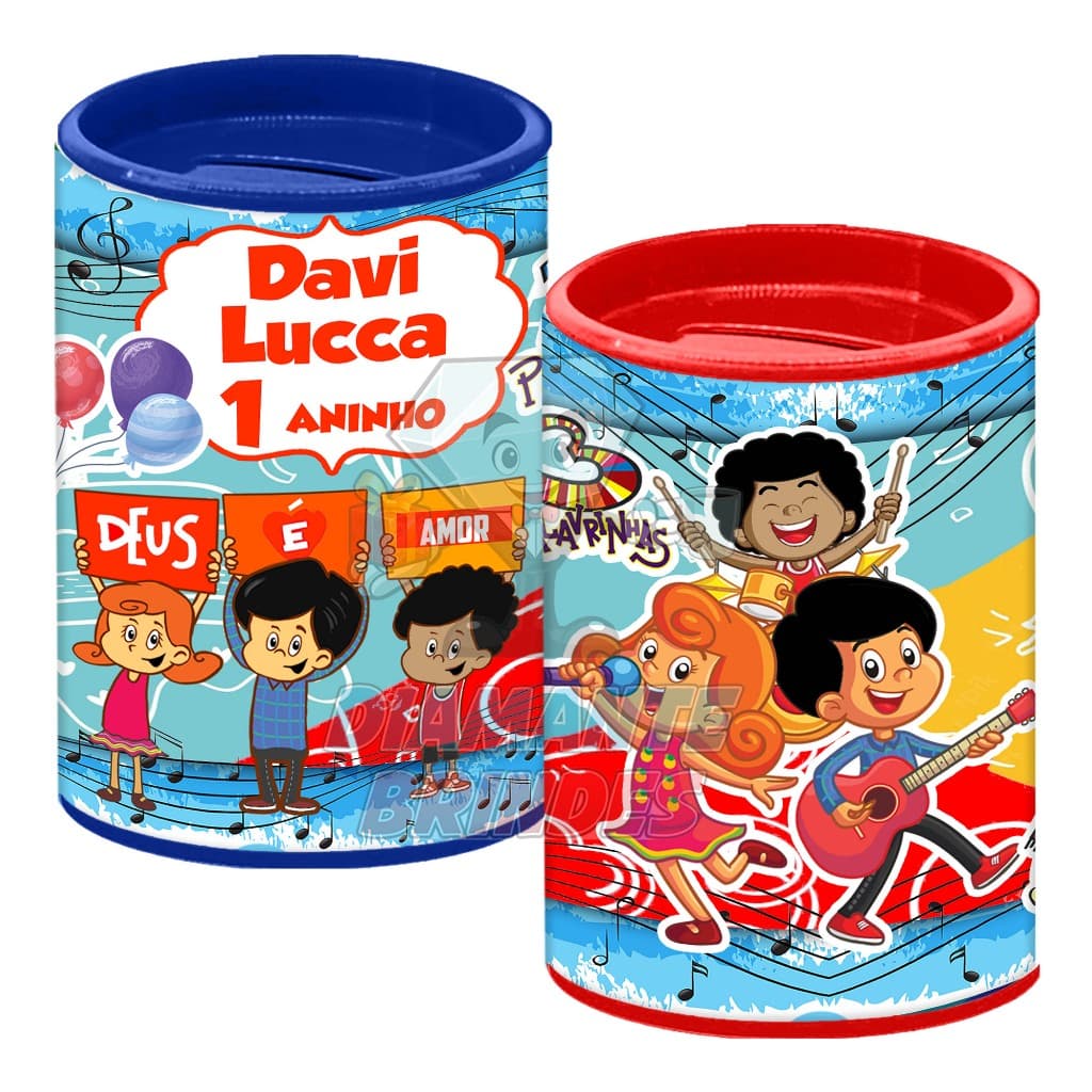 Cofrinho Personalizado 3 Palavrinhas Evangélico Infantil Festa Lembrancinha 123 Palavrinhas Cofre