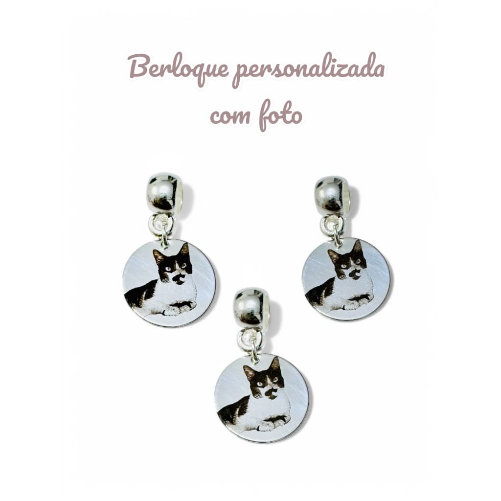 Berloques Personalizada Foto Gravação Banhada a Prata925- ENVIO EXPRESSO