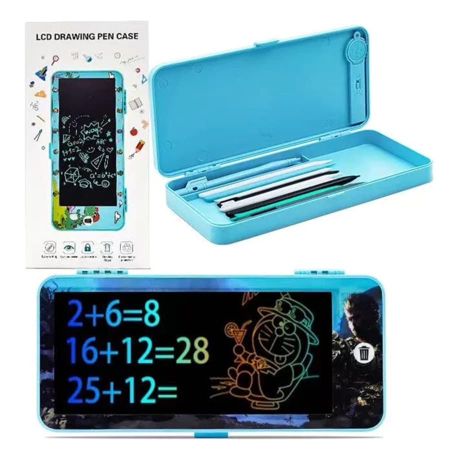 Estojo Escolar Com Prancha Lcd Kit Material Escolar