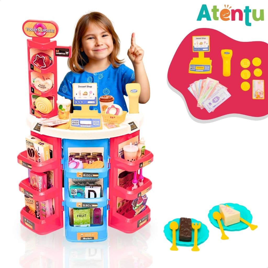 Mercadinho Confeitaria Infantil Doceria Faz de Conta 62 Peças