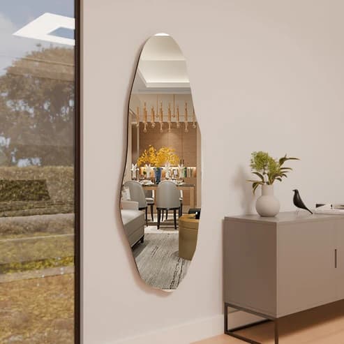 Espelho Orgânico Polido 115x60cm 110x50cm 90x50cm 80x50cm 70x50cm Quarto Sala Salão Luxo Promoção