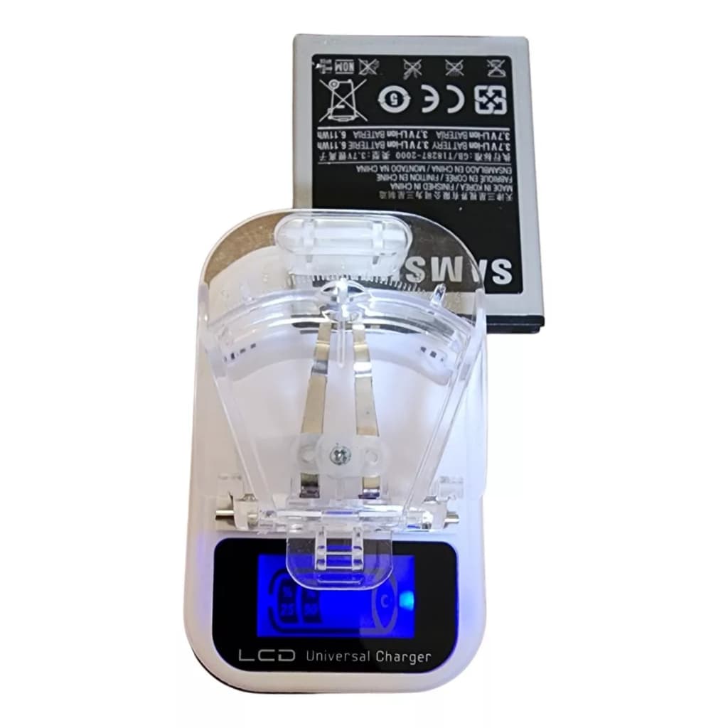 Carregador de Bateria Universal para Celular Camera e outros com Visor LCD FA0115-G