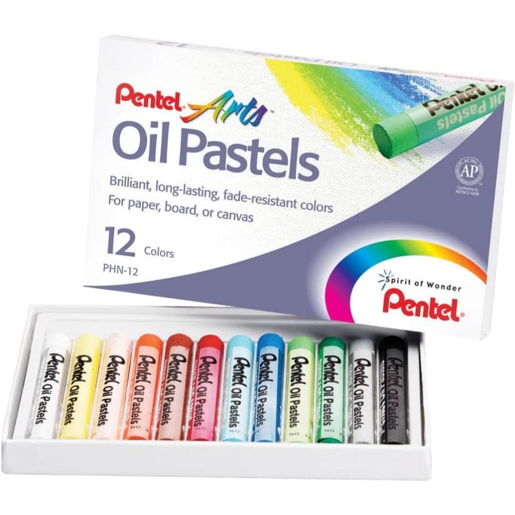Giz Pastel Oleoso Pentel  12 Cores
