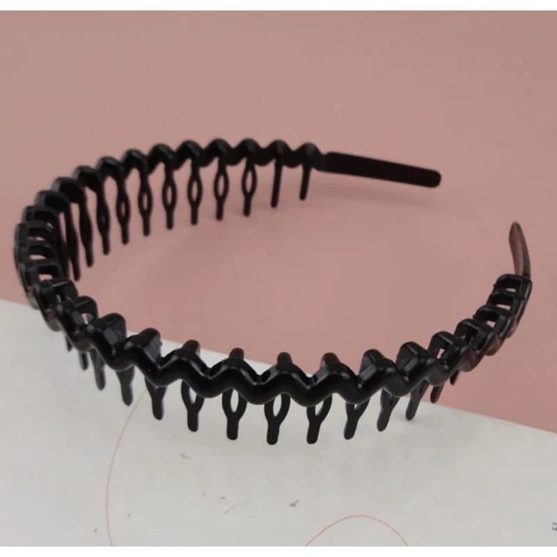 Tiara Cabelo Unissex Preta Pente Masculina ou Feminina Moda Acessórios