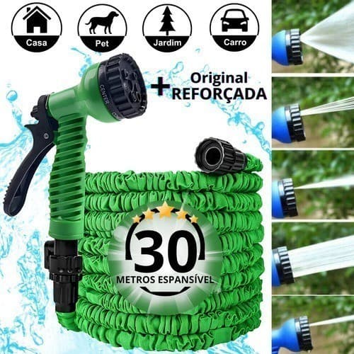 Mangueira Mágica Expansível Elástica Flexível 15m 30m Metros Jardim Retrátil Multiuso Plantas