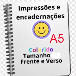 Impressão e Encadernação A5 de 50 a 500 páginas Colorido ENVIO DIÁRIO