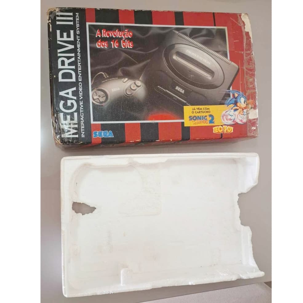 Caixa Mega Drive 3 original vazia com berço (isopor)