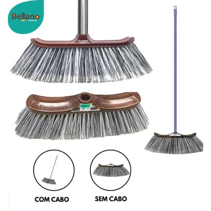 Vassoura Italiana Cerdas Macia - Ideal para porcelanato e cerâmicas