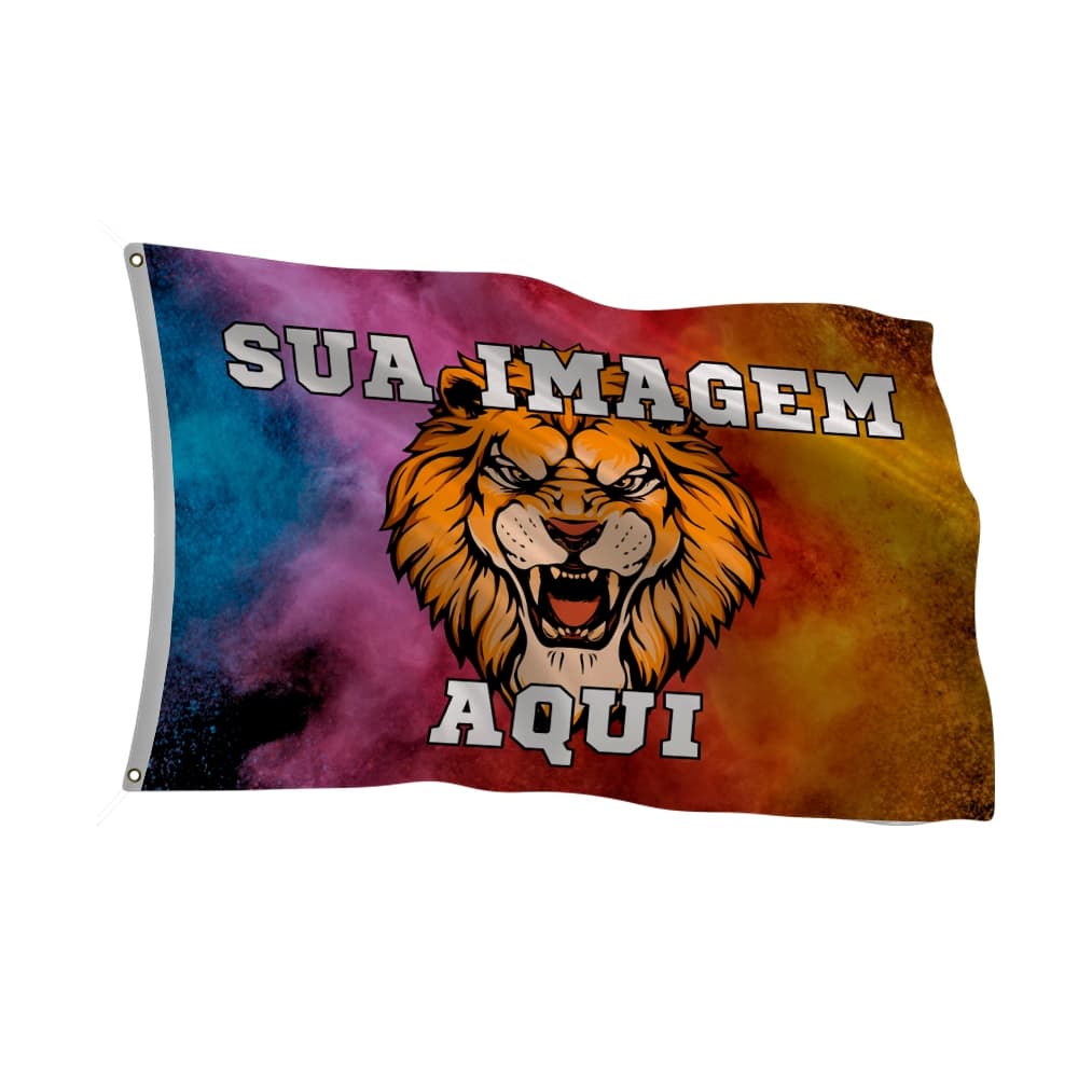 Bandeira 110x065cm Personalizada com Sua Imagem Logo Arte