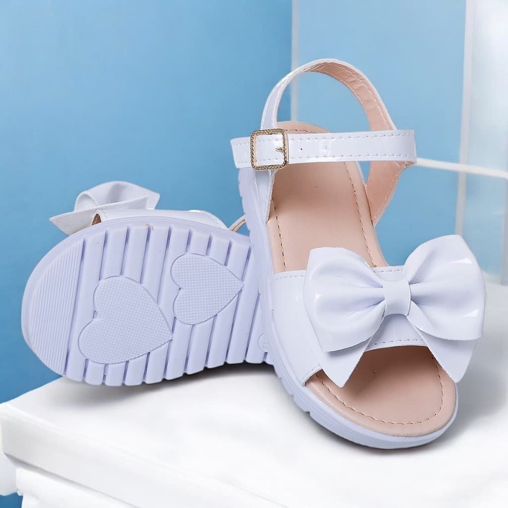 Sandália Infantil Menina Festa Laço Grande Casual Moda Blogueirinha Confortável 20 ao 27