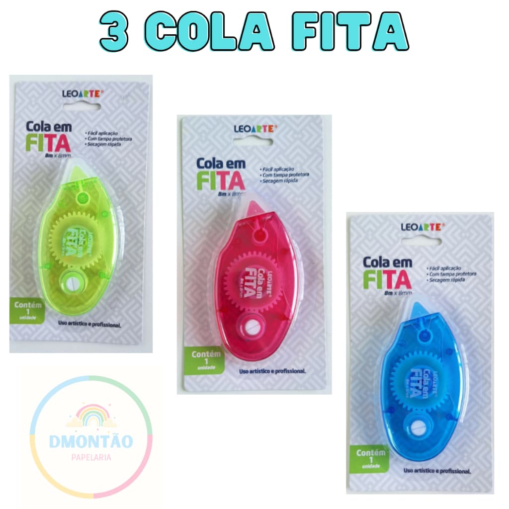 Cola em Fita - Leo&Leo - Kit 3 unidades