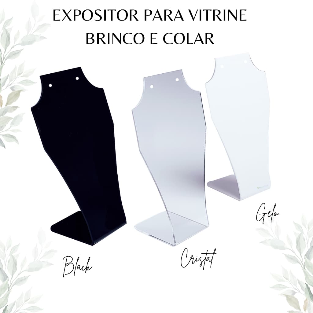 Expositor para Brinco e Colar em Acrílico 17cm x 11cm x 6cm ANACARDIER