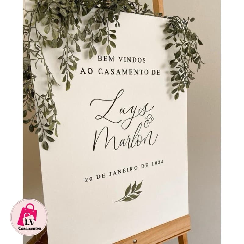 Quadro Placa Decorativa Para Casamento Bem Vindos Personalizada