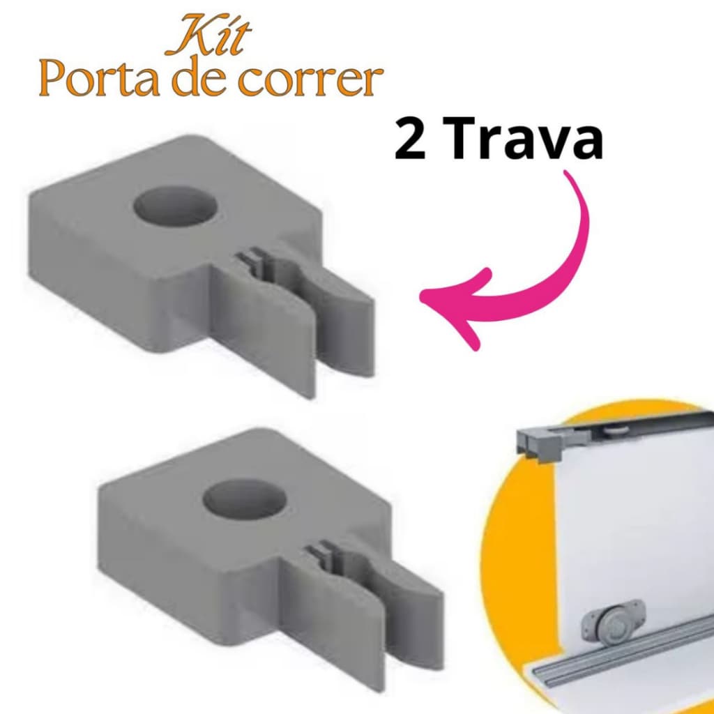 Travas Kit 2 Porta de Correr Resistentes Para Segurança