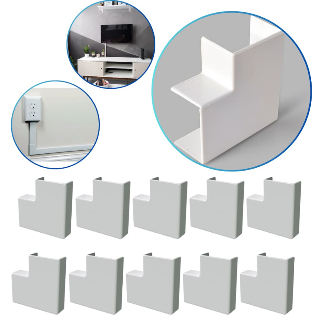 Kit 10 conexões Canaleta 10x20mm Acabamento Sistema X