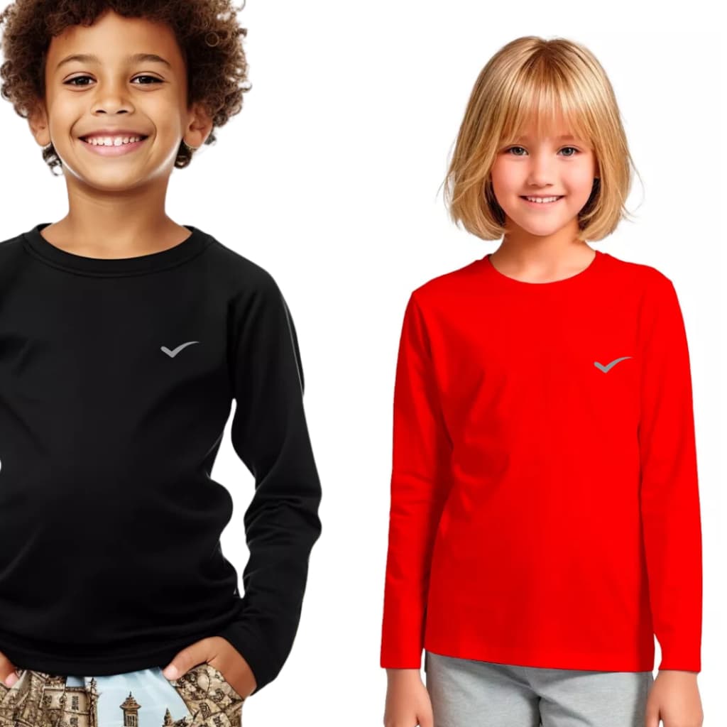 Kit com 2 Camisa UV Infantil proteção solar - 2 a 14 anos - Masculino e feminina - Menino e menina - bebe - Blusa UV