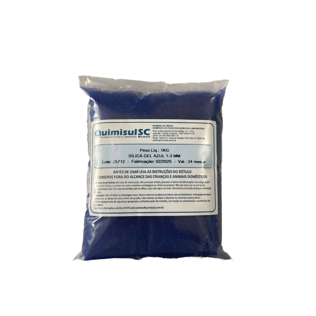 Sílica Gel Azul 1-3 mm - 1 kg