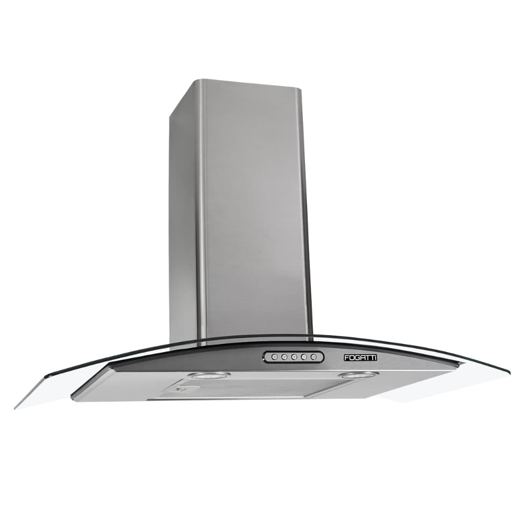 Coifa de Parede Vidro Curvo Slim Inox 75cm 4 a 5 Bocas Fogatti 110V