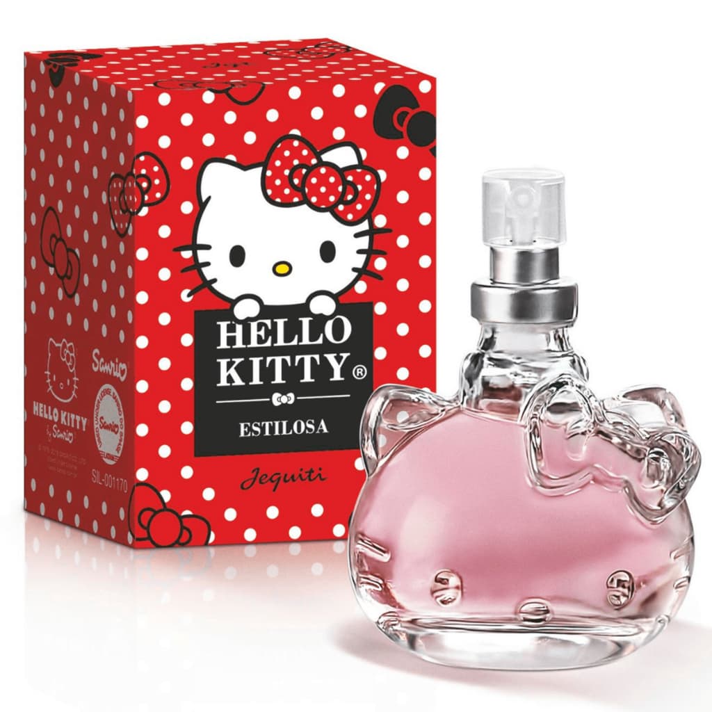 Perfume Hello Kitty Estilosa Desodorante Colônia Feminina Jequiti, 25 ml
