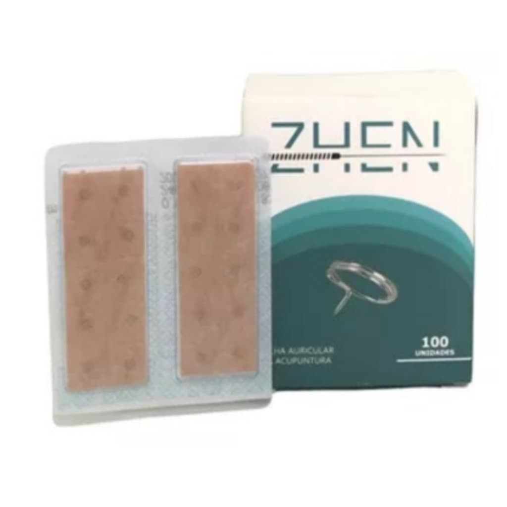 Agulha Auricular Com / Micropore Zhen - 100 Unidades