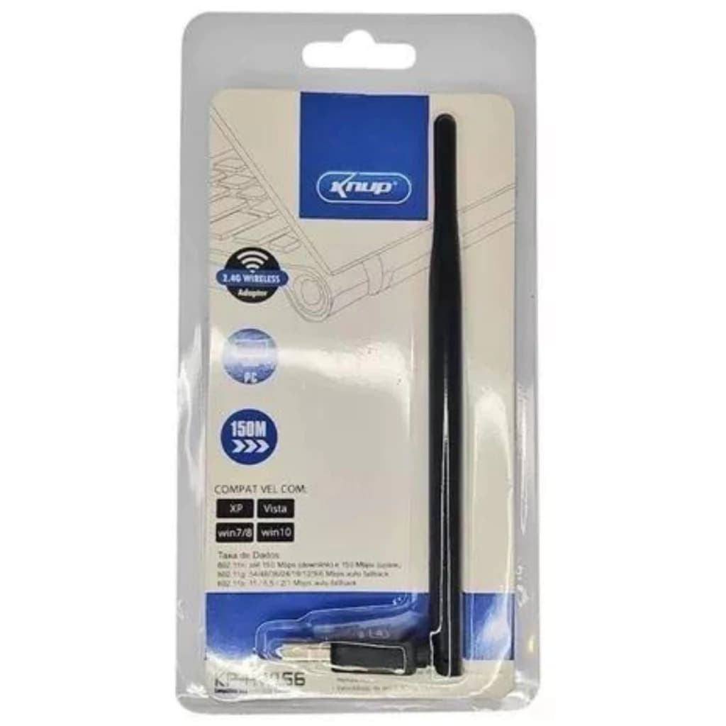Antena Wi-fi Adaptador Wireless 150mbps Usb KP-AW156 KNUP