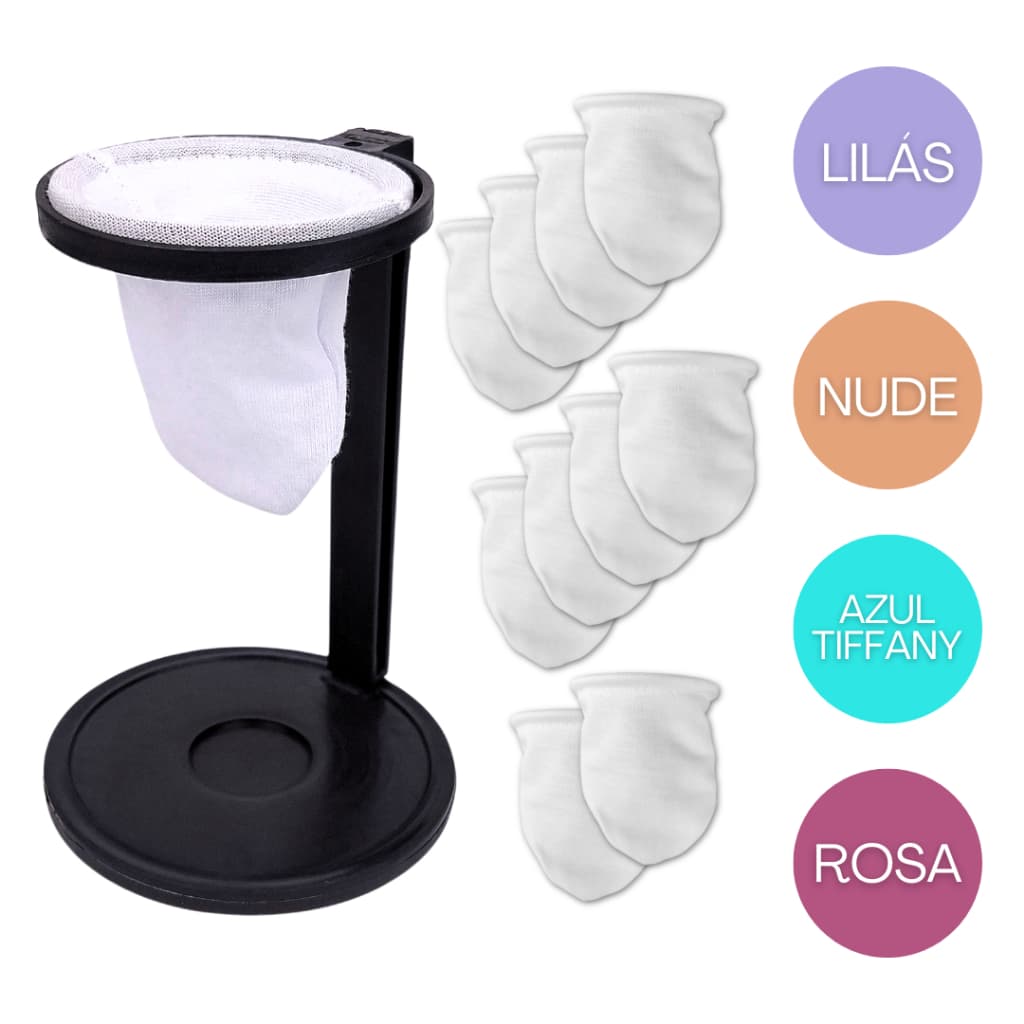 Mini Filtro Coador de Café de Pano Tecido Suporte Portátil Reutilizável Prático Dose Única