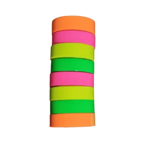 kit 8 Fitas Adesiva Neon Brilha no Escuro c/ Luz Negra Decoração Festa Balada Aniversario 12MM x 10mts